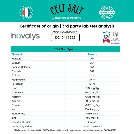 Celtic Sea Salt, Coarse Light Grey 1/2 lb(8oz) Resealable Bag