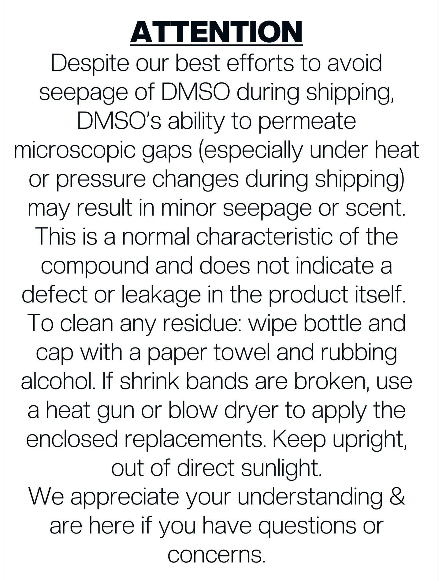 DMSO 99.995% Pure Liquid Pharma Grade, Non-Diluted, Low Odor: NO glass roller bottle / 2 oz glass bottle