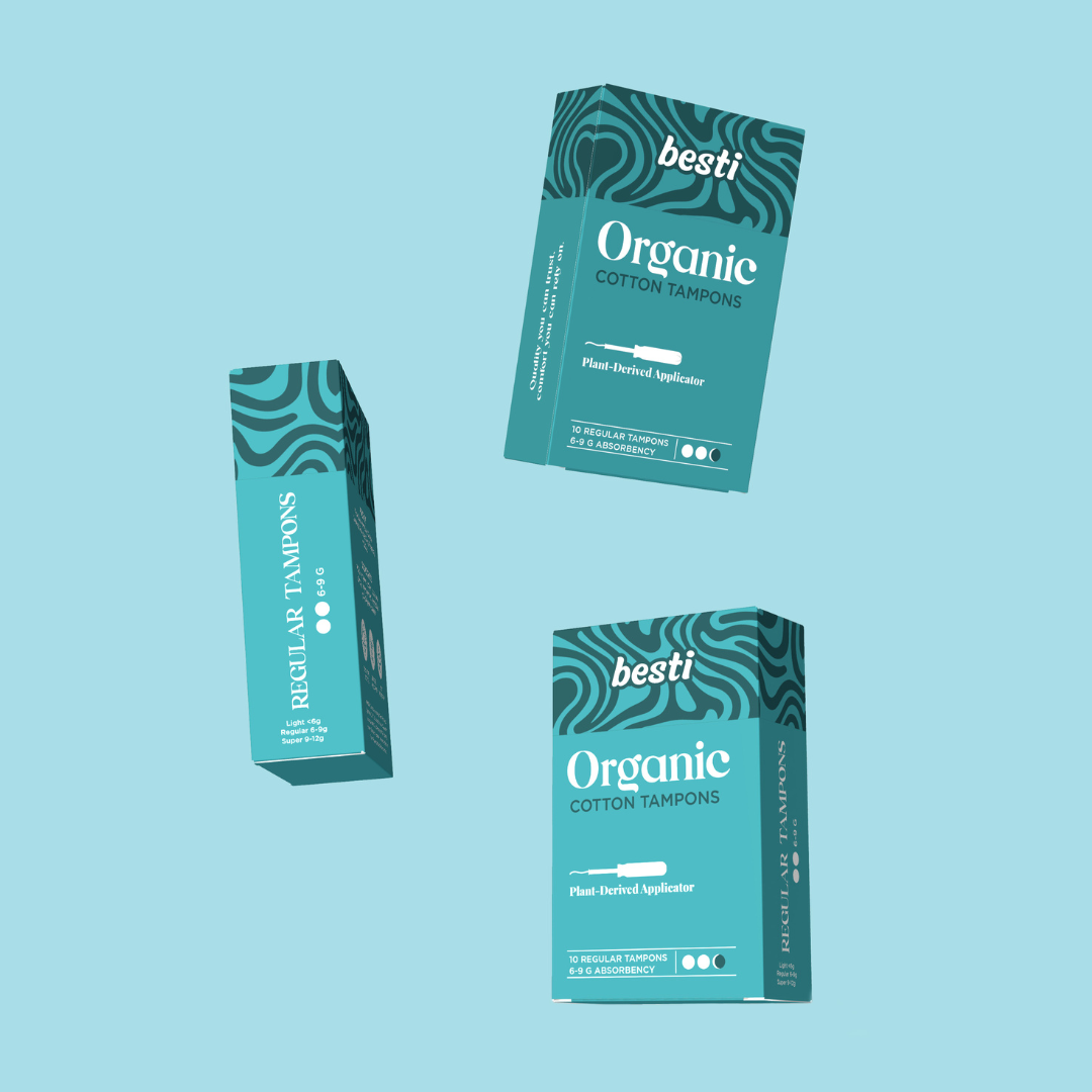 Organic Cotton Regular Tampons (10 Count)