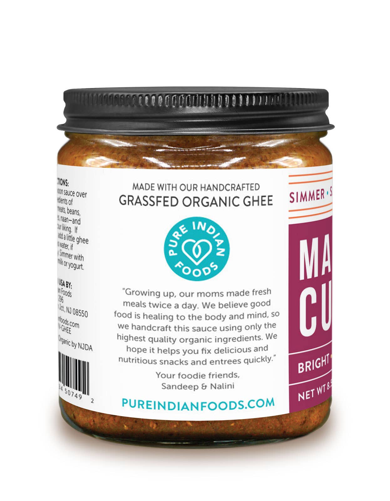 Organic Madras Curry Simmer Sauce