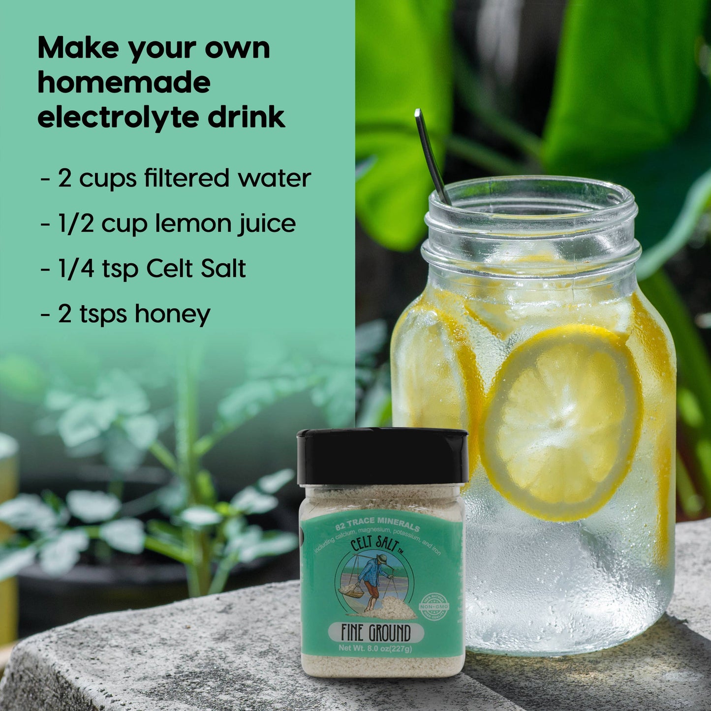 Celtic Sea Salt, Fine Ground 5.5 oz Glass Shaker