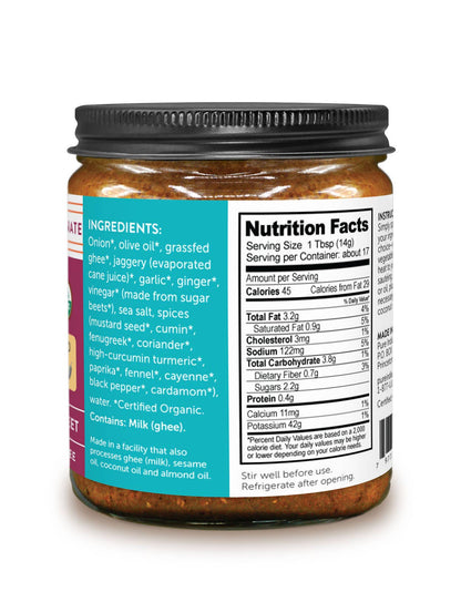 Organic Madras Curry Simmer Sauce