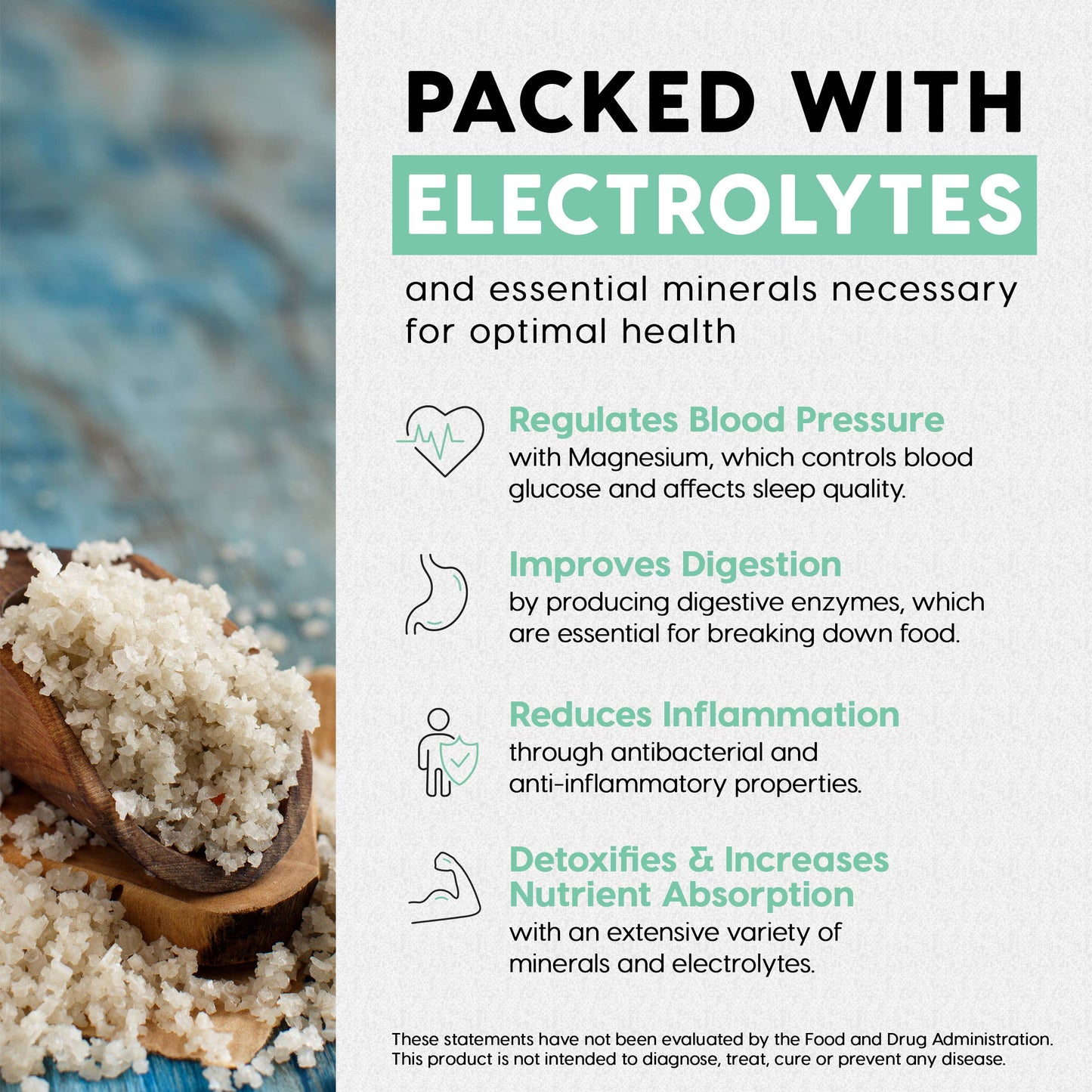 Celtic Sea Salt, Coarse Light Grey 1/2 lb(8oz) Resealable Bag