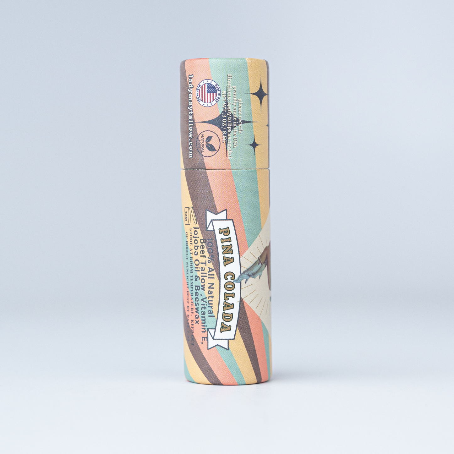 Pina Colada Tallow Lip Balm – Natural, Hydrating, Long-Lasting