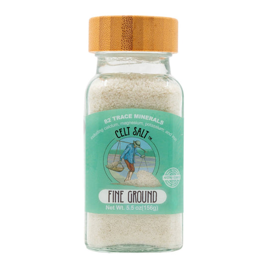 Celtic Sea Salt, Fine Ground 5.5 oz Glass Shaker