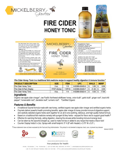 Fire Cider Honey Tonic 2oz