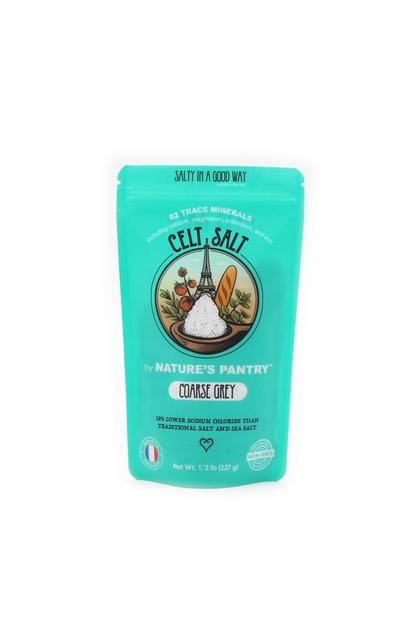 Celtic Sea Salt, Coarse Light Grey 1/2 lb(8oz) Resealable Bag