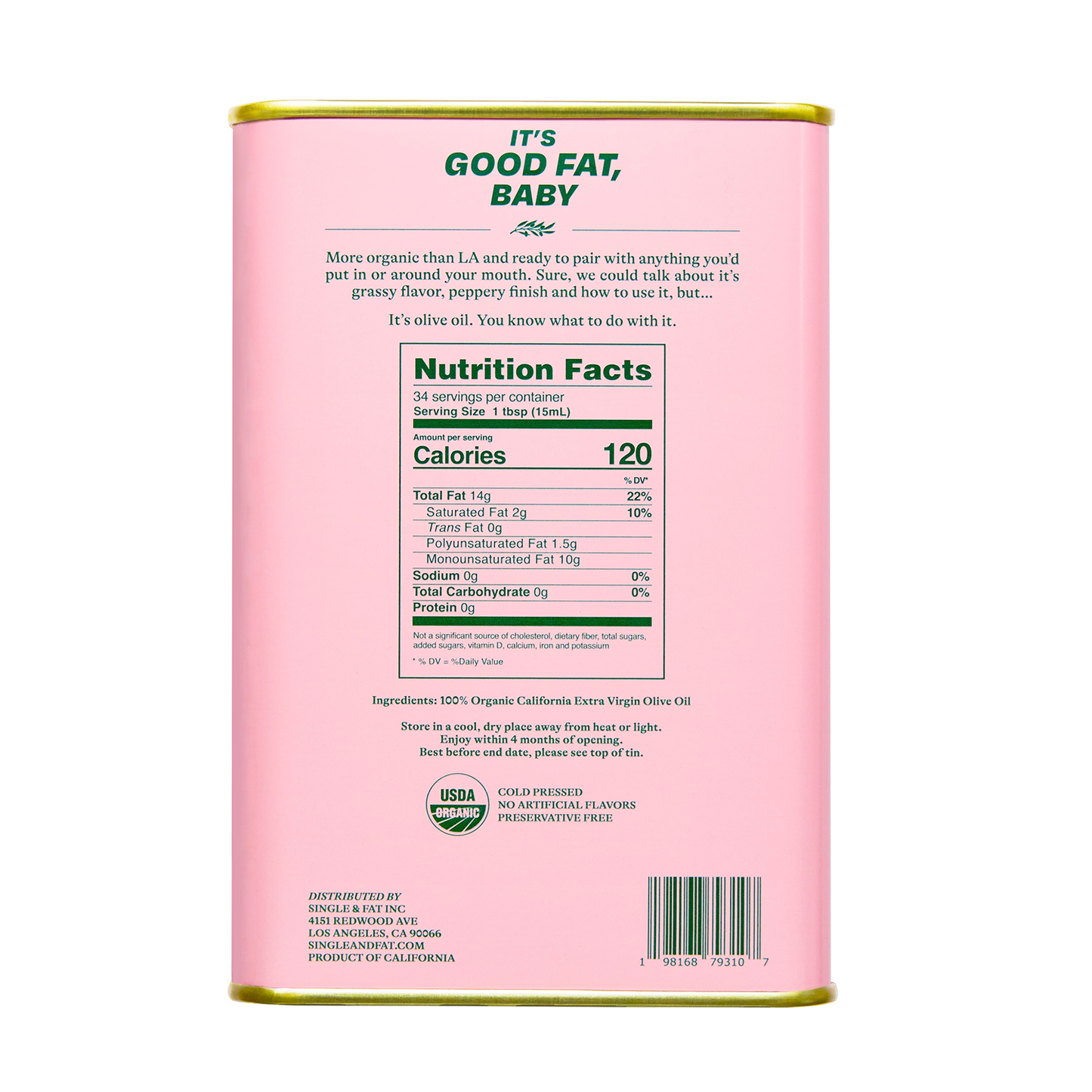 Organic Extra Virgin Olive Oil