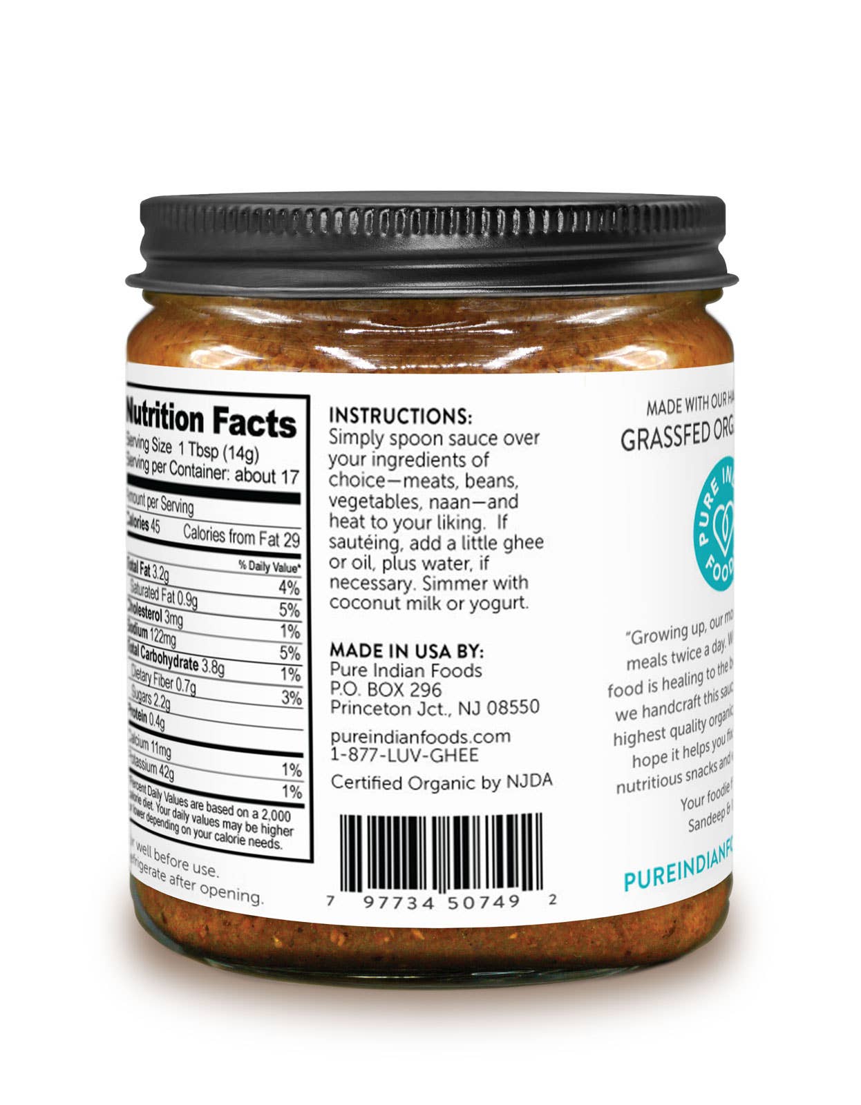 Organic Madras Curry Simmer Sauce