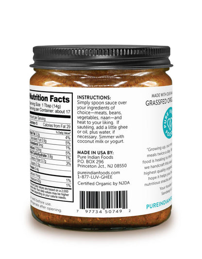 Organic Madras Curry Simmer Sauce