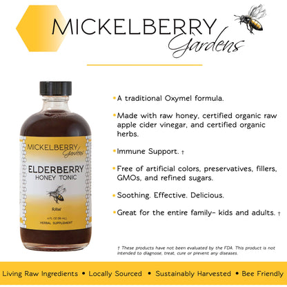 Elderberry Honey Tonic — immune support for kids and adults: 4oz