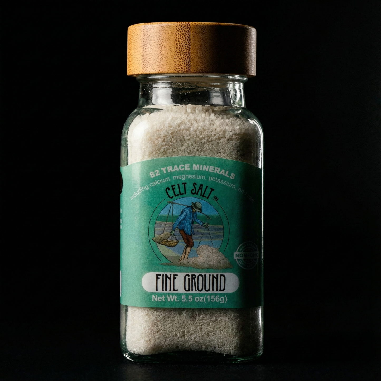 Celtic Sea Salt, Fine Ground 5.5 oz Glass Shaker