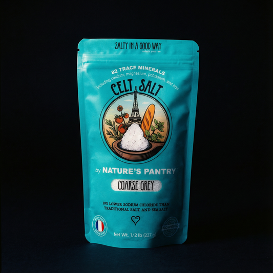 Celtic Sea Salt, Coarse Light Grey 1/2 lb(8oz) Resealable Bag